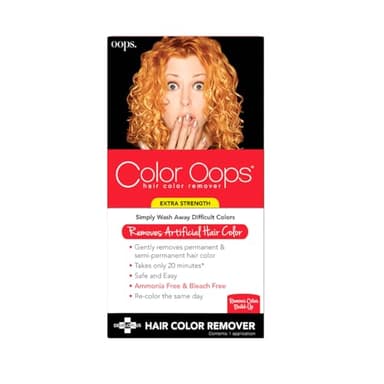 Color Oops Extra Strength Hair Color Remover, 1 Application, Hair Dye Remover Processes in 20 Minutes, Safely Removes Permanent & Semi-Permanent Dye, Ammonia & Bleach Free