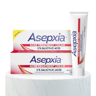 Asepxia 2% Salicylic Acid Acne Spot Treatment Cream | Drying Formula Targets Acne, Clears & Prevents Blemishes, Reduces Redness, Penetrates Pores, Pimple Cream, 1 Oz, 1-Pack