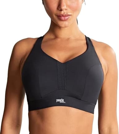 Panache Endurance Wired Sports Bra | Black 32E | High Impact, Supportive Sports Bra for Women, Exercise & Workout Bra