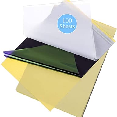 Tattoo Transfer Paper - 100 PCS Stencil Paper, 4 Layers 8.5" x 11" A4 Size Thermal Stencil Paper for Tattoo Transfer Kit Supplies