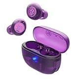 JLab Go Pop ANC True Wireless Earbuds & Charging Case, Transparent Purple, Active Noise Cancelling, 10mm Drivers, Dual Connect, Customize Your Sound with App, Be Aware Mode, Google Fast Pair