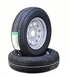 Free Country Trailer Tire Wheel Assembly ST205/75R15 8-Ply D 107M 5 Lug on 4.5" PCD Silver Mod Rim, SET 2