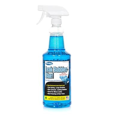 ComStar Leak Bubbles Blue HVAC & Gas Detector, 1 Quart Spray, Fastest-Acting Leak Detector in Today's Market - Safe, Non-Corrosive, Long-Lasting Bubbles & Detects Micro Leaks, Made in USA (90-208)
