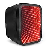 FANSEXPERT Mini Fridge, 4 Liter/6 Cans Small Refrigerator With Dimmable LED Light,AC/DC Portable Mini Cooler and Warmer, Gaming Small Fridge for Bedroom,Office,Gaming Room and Car (Black)