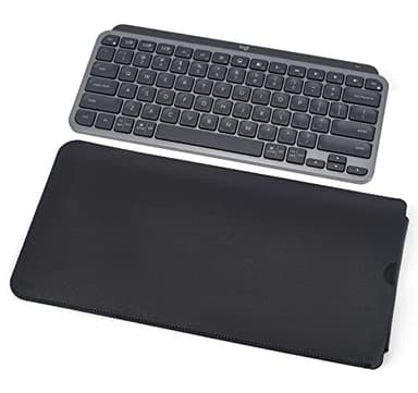 PU Leather Keyboard Case Sleeve for Logitech MX Keys Mini Minimalist Illuminated Multi-Device Keyboard, Logitech MX Mechanical Mini Mac Windows Chrome OS Keyboard Travel Bag-Black