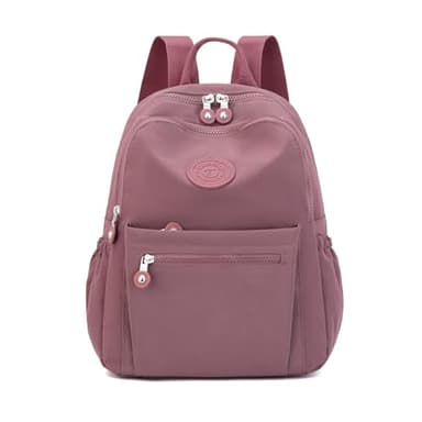 Tanweibago Mini Nylon Women Backpacks,11L Small Ladies backpacks Casual Lightweight Women Shopping Travel Daypack (Carmine)