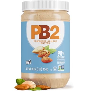 PB2 Powdered Roasted Almond Butter, 16oz Low-Fat Vegan Almond Powder, Low Carb Nut Butter, Non-GMO, Gluten Free, Kosher
