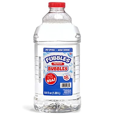 Little Kids Bubbles by Fubbles | Made in The USA | 64oz Non Toxic Bubble Solution | Refill Solution for Bubble Machines and Bubble Toys