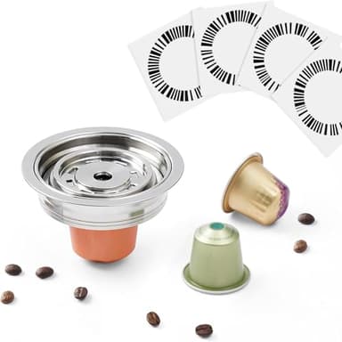 Reusable N espressoVertuo Pod Adapter Compatible with Delonghi ENV135/VertuoLine GCA1, BENFUCHEN Stainless Steel Coffee Capsule Converter For VertuoMachine, Brewing NS Coffee (Brewing 150 ML/5 oz)