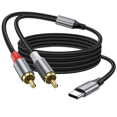 KAYQINHO USB C to RCA Audio Cable 3.3FT, USB C to 2 Male Y RCA Audio Splitter Cord Adapter for iPad, Phone, Laptop, Tablet, Galaxy, Pixel, Home Theater, DVD, Amplifier, Speaker, Car Stereo