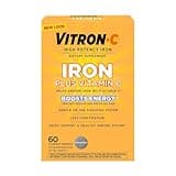 Vitron-C Iron Supplement, Immunity Support Iron Supplements with Vitamin C, Iron Pills for Immune Support, 60 Count