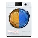 Washer and Dryer Combo, 3.1 cu.ft, Apartment Ventless All In One Washer Dryer,110V 24"W Large Capacity Front Load Washing Machine and Dryer, Compact Lavadora y Secadora 2 en 1 for RV Apartment Home
