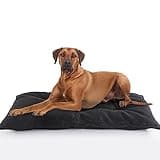 MABOZOO Chew Proof Indestructible Dog Beds for Aggressive Chewers,Durable Dog Crate Pad,Washable Tough Pet Mats for Kennel,Black,M 18x29 in