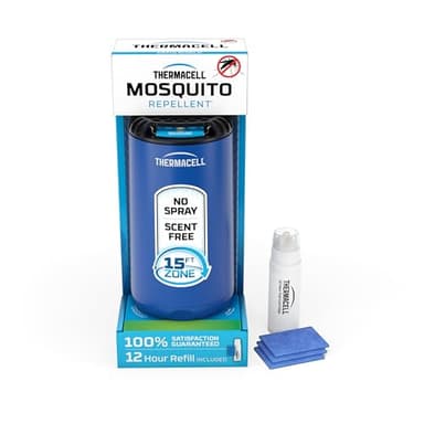 Thermacell Mosquito Repeller Patio Shield; Includes 12-Hour Refill; Highly Effective Mosquito Repellent for Patio; Bug Spray Alternative; Scent Free; No Candles or Flames