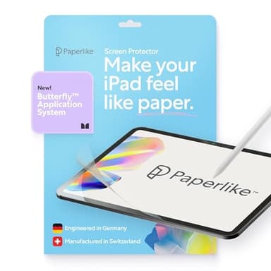 Paperlike® 3 Screen Protector (2x) for iPad Pro 11 inch (M5 / M4) – True Paper-Feel, Bubble-Free Install (Butterfly), Protects Pencil Tip