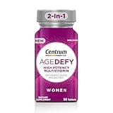 Centrum Age Defy for Women, 2-in-1 High Potency Multivitamin and Healthy Aging Supplement, Multivitamin Blend with Resveratrol, and Niacin for NAD+ Level Support, Aluminium Bottle, 56 Tablets