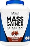 Nutricost Mass Gainer Double Chocolate Flavor, 6.7 LBS, 50 Grams of Protein Per Serving - Non-GMO & Gluten Free