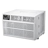Whirlpool 12,000 BTU 230V Window Air Conditioner with Supplemental Heat, Window Mounted AC Unit with Heater for Apartment, Living Room, Bedroom, Rooms up to 550 Square Feet