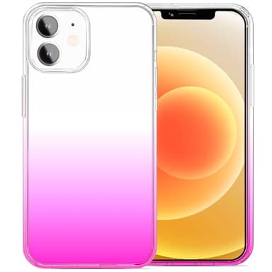 JJGoo Compatible with iPhone 12 Case & iPhone 12 Pro Case Clear Soft Transparent Shockproof Protective Slim Thin Bumper Phone Cover for 12 and 12 Pro - 6.1 inch, Pink Gradient