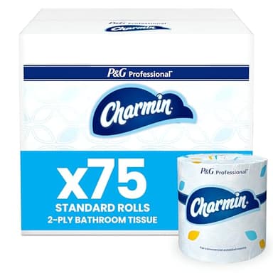 Charmin Commercial Bathroom Tissue, Septic Safe, Individually Wrapped, 2-Ply, White, 450 Sheets/roll, 75 Rolls/carton