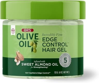 ORS Olive Oil Incredibly Firm Edge Control Hair Gel with Sweet Almond 4 Ounces