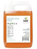 NBF, Agave Syrup, Organic, Nectar, Low Carb, Sugar substitute for baking, drinks & more, Family-friendly, Gluten free, Ideal for restaurants and industrial kitchens, Ambar, 176oz