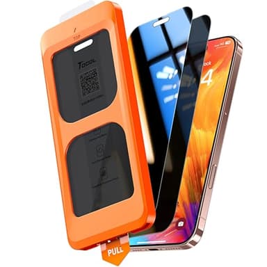 TOCOL for iPhone 16 Pro Privacy Screen Protector 6.3-Inch True 25°Anti Spy 9H+ Hardness Tempered Glass for Full Coverage Easy Installation 2 Pack