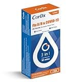 CorDx TyFast Flu A/B & Covid 19 Multiplex Rapid Test, 10 Mins at Home, FDA Authorized, 3 in 1 Combo Kit, 1 Test