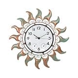 dreamskip Outdoor Clock with Thermometer and Hygrometer Combo, 13 Inch Bronze Sun Outdoor Wall Clock Waterproof, Silent No-Ticking Outdoor Clocks for Patio, Living Room, Kitchen, Garden