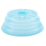 Kichwit Collapsible Silicone Microwave Plate Cover Splatter Guard, Dishwasher Safe & BPA Free, 11”, Blue