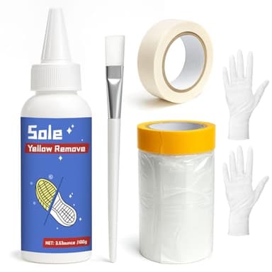1DFAUL 100g Shoe Yellowing Remover, Restore Oxidation & Yellowed Rubber Soles, Extended Shoe Life, Suitable for White Shoes, Sports Shoes, and More