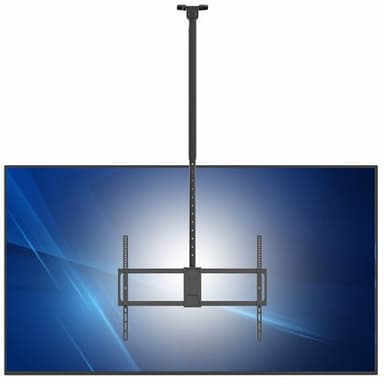 VIVO Ceiling Swivel TV Mount for 50 to 100 inch Screens, Telescoping Height Adjustment with 5.5ft Extension Pole, Fits Pitched/Vaulted Roof, Holds 176 lbs, Black, MOUNT-VC100-5