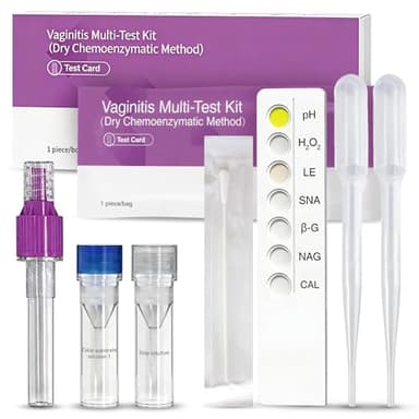 BESTAR LAB 6-in-1 Vaginal Health Test Kit, at-Home PH, BV,Yeast,Microbiota Check & 2 Key Vaginal Health Markers– 10-Min Fast Results, Doc-Recommended – for Monitoring Discharge, Odor, Itching Symptoms