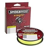 SpiderWire Stealth® Superline, Hi-Vis Yellow, 10lb | 4.5kg, 125yd | 114m Braided Fishing Line, Suitable for Freshwater and Saltwater Environments