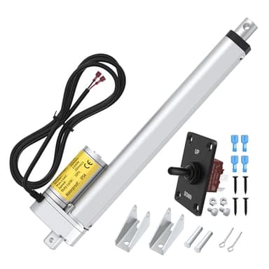 RVMARINEPAT Fast Linear Motion Actuator 10mm/s 12V Linear Actuator, 10" Stroke 330lb (1500N) Heavy Duty Actuator 12V with Controller for TV Lifting Sofa Table