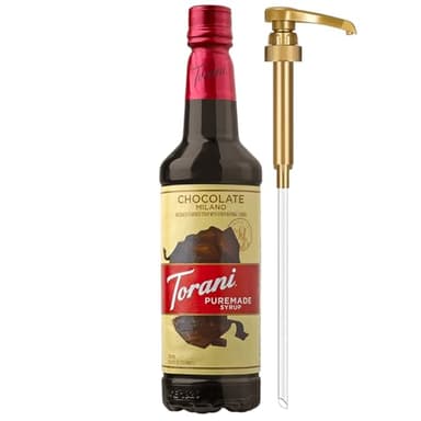 Torani Puremade Syrup, Chocolate Milano Flavoring for Drinks & Desserts, Pump Included, 25.4 Fl Oz