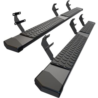 AutoBull Running Boards Side Steps Compatible with 2015-2026 Ford F150 F 150, 2017-2026 Ford F250 F350 Super Duty SuperCrew/Crew Cab 4 Full Size Doors, Black Textured Aluminum Nerf Bars
