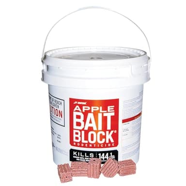 Bait Block Apple Flavor Rodenticide – 9 lb. Pail – Effective Rodent Control Bait Blocks – Long-Lasting and Easy to Use