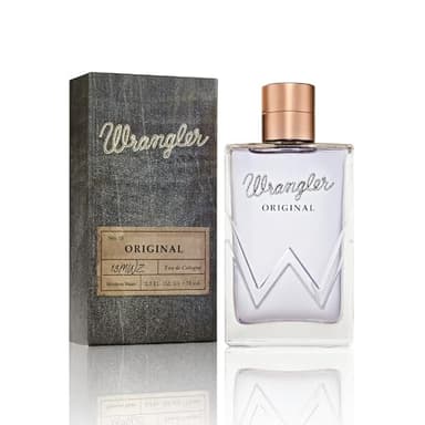 Wrangler Original Men’s Cologne by Tru Western, 2.5oz, Grapefruit, Mandarin, Cinnamon, Lavender, Fresh Aromatic, Citrus & Earthy Scent, Masculine Fragrance