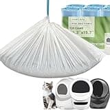 120 Count Waste Bags For Robot 4 and 3, Litter Box Liners For Automatic Cat Litter Box, Cat Litter Box Liners Waste Bags Replacement (120 Count)
