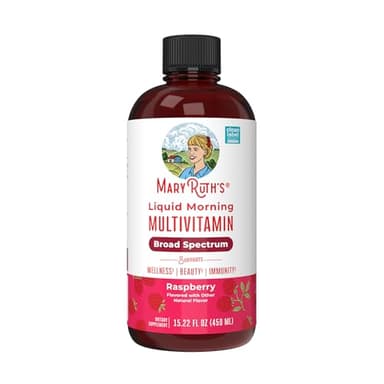 MARYRUTH'S Multivitamin for Women, Men & Kids | Liquid Morning Multivitamin | Vitamin A C D E B6 B12 Biotin Zinc | Beauty | Vegan | Non-GMO | Gluten Free | 15 Servings