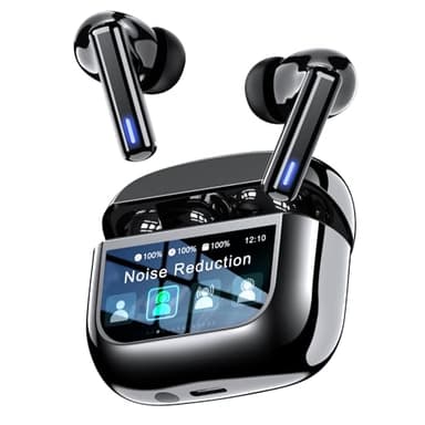 ZIUTY Wireless Earbuds Bluetooth Headphones, ANC/ENC Noise Cancelling, Ear Buds with Multifuntional Touch Screen, 40H Stereo Sound for Sports, IPX7 Clear Calls, 5 EQ for iOS Android (Obsidian)