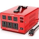 OLTEANP 4000 Watt Voltage Converter Transformer Heavy Duty Step Up/Down Power Converter 220V to 110V, 110V to 220V with 3 US Outlets, 3 Universal Outlets, LCD Display, Circuit Breaker Protection