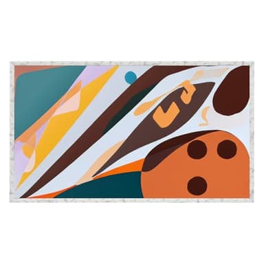 Tuffen 55-inch TCL NxtFrame TV Frame - Marble White Finish, Ultra-Slim Protective Border for TCL NxtFrame, Quick Snap-On Installation, Modern Elegance, Enhance Your TV Style