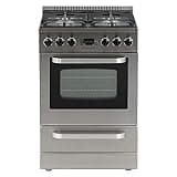 West Bend WB240GRPSS Gas Range Oven, 24-inch, Metallic