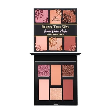 Too Faced Born This Way Natural Nudes Mini Eye Shadow Palette Makeup | Creamy, High Pigment Matte + Shimmer Shades, 0.2 Ounce, Warm Ember Nudes