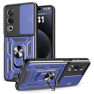 Kukoufey Compatible with Oppo A80 5G Case Cover,with Slide Camera Lens Cover Compatible with Oppo K12x 5G CPH2667 (India) / A3 Pro 5G CPH2665 / A80 5G CPH2639 Case Blue