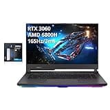 ASUS ROG Strix G15 15.6" 165Hz WQHD Gaming Laptop, AMD Ryzen7 6800H, GeForce RTX 3060, 32GB DDR5, 1TB SSD, RGB Keyboard, VR-Ready, Gray, Win 11 Pro, 128GB Hotface Extension Set