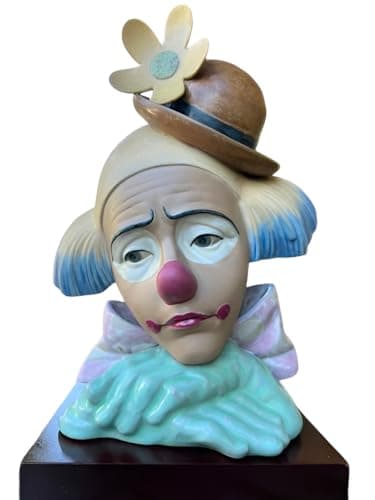 Lladro Retired 01012350 Pensive Clown Gres Figurine