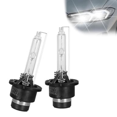vvag 2PCS Car D2S HID Bulbs, 6000K Xenon Headlight Replacement Lights,35W 12V Super Bright Bulbs,Plug and Play High Beam Low Beam Bulb Universal for SUV, Truck, RV (D2S)